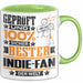 Indie-Fan Geschenk Lustiger Spruch für Indie-Fan Geschenkidee Bester Indie-Fan Der Welt Grün Trendation