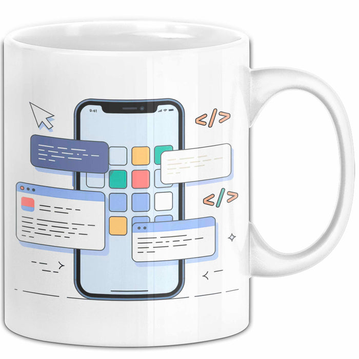 Mobile App Entwickler Tasse Geschenk Lustige Geschenkidee Spruch Für App Ersteller Weiß Trendation