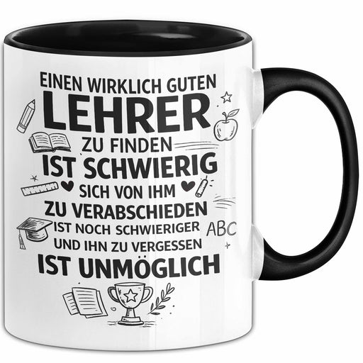 Unterricht Lehrer Wertschätzung Tasse Geschenk Lustige Geschenkidee Spruch Einen Wirklich Guten Lehrer Zu Finden Ist Schwierig Trendation