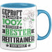 Reittrainer Geschenk Lustiger Spruch für Reittrainer Geschenkidee Bester Reittrainer Der Welt Blau Trendation