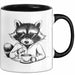 Waschbär Tierliebhaber Kaffee Tasse Geschenk Lustige Geschenkidee Spruch Schwarz Trendation