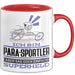 Para-Sportler Geschenk Tasse Ich Bin Para-Sportler Aber Sag Doch Einfach Superheld Lustige Geschenkdiee für Para-Sportler Kaffee-Becher Rot Trendation