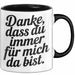 Freundschaft Tasse Geschenk Danke Dass Du Immer Da Bist Geschenkidee Schwarz Trendation