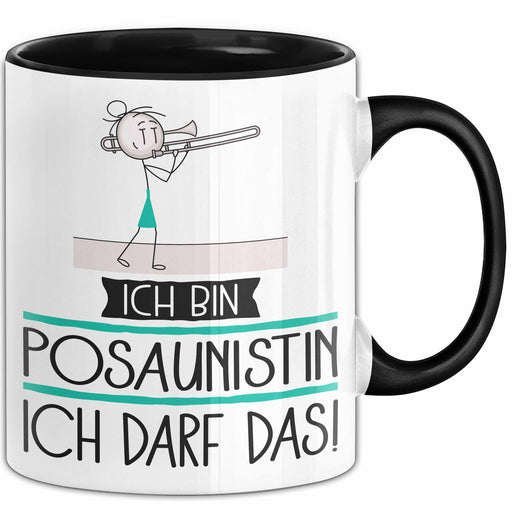 Geschenk für Posaunistin Tasse Lustige Geschenkidee Geburtstag Ich Bin Posaunistin Ich Darf Das Trendation