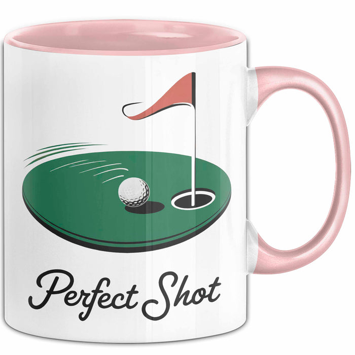 Golf Liebhaber Tasse Perfekter Schlag Geschenkidee Rosa Trendation