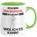 Halbonkel Geschenk Tasse Lustiger Spruch Ich Bin Halbonkel Warum Weil Ich Es Kann Geschenkidee Bester Halbonkel Geburtstag Kaffee-Becher Grün Trendation