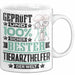 Tierarzthelfer Geschenk Lustiger Spruch für Tierarzthelfer Geschenkidee Bester Tierarzthelfer Der Welt Weiß Trendation