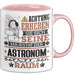 Astronom Geschenk Tasse Lustiger Spruch Erheben Sie Sich Der Astronom Betritt den Raum Rosa Trendation