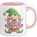 Chefin Tasse Geschenk Die Chef Elfe Geschenkidee Zu Weihnachten Für Chefin Kaffee-Becher Rosa Trendation