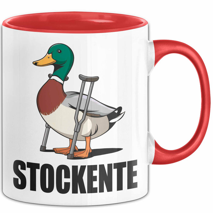 Stockente Tasse Geschenk Lustige Geschenkidee Spruch Stockente Rot Trendation