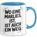 Marlies Tasse Geschenk Wo Eine Marlies Ist Ist Auch Ein Weg Geschenkidee Becher mit Name Blau Trendation