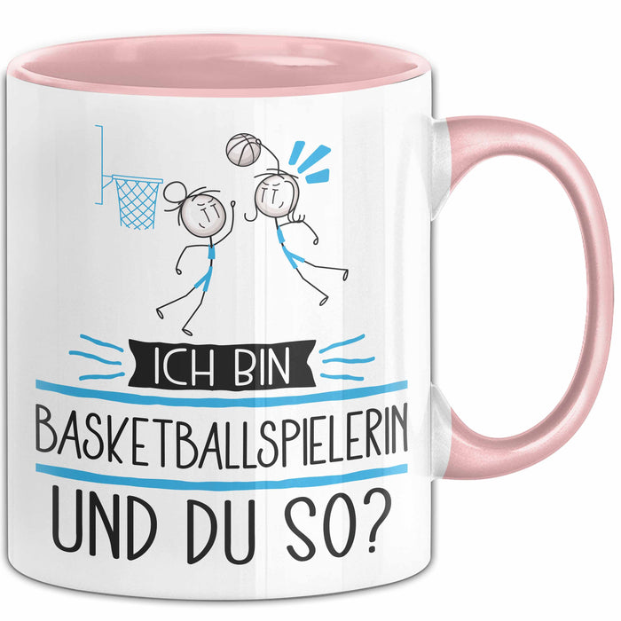 Basketballspielerin Tasse Geschenk Ich Bin Basketballspielerin Und Du So Geschenkidee Lustiger Spruch Becher Rosa Trendation