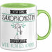 Saxophonistin Tasse Geschenk Ich Bin Saxophonistin Warum Weil Ich Es Kann Geschenkidee Geburtstag Grün Trendation