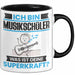 Musikschüler Tasse Geschenk für Musikschüler Geburtstag Lustiger Spruch Kaffee-Becher Was Ist Deine Superkraft Schwarz Trendation