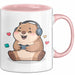 Capybara Videospieler Tasse Geschenk Lustige Geschenkidee Rosa Trendation