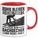 Dachdecker Tasse Geschenk Ruhig Bleiben Ich Bin Dachdecker Und Regel Das Geschenkidee Rot Trendation