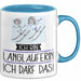 Geschenk für Langläuferin Tasse Lustige Geschenkidee Geburtstag Ich Bin Langläuferin Ich Darf Das Blau Trendation