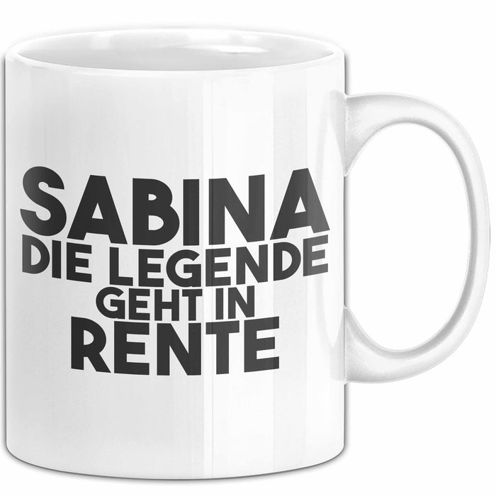 Sabina Tasse Sabina – Die Legende Geht In Rente Geschenk