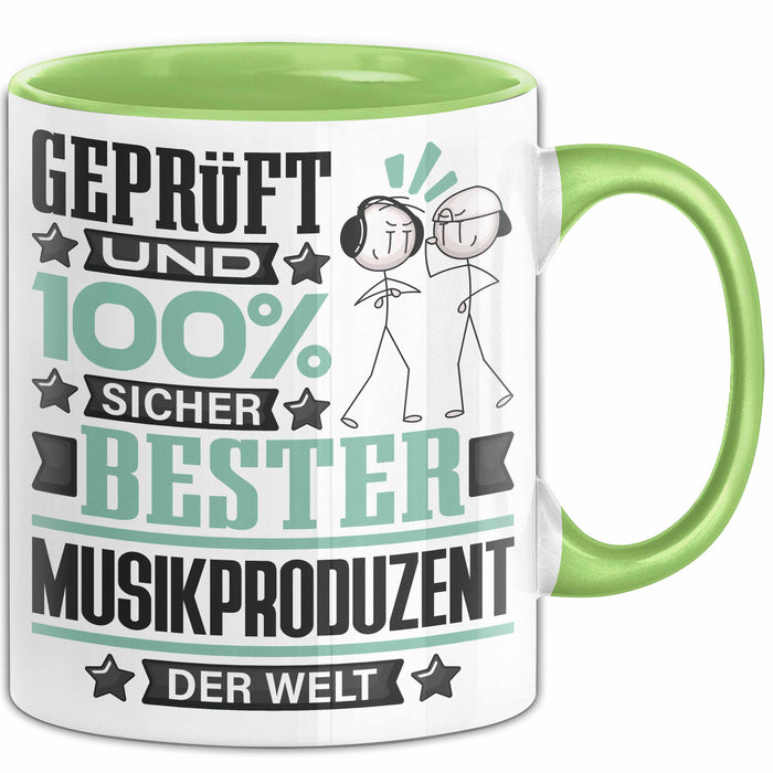 Musikproduzent Geschenk Lustiger Spruch für Musikproduzent Geschenkidee Bester Musikproduzent Der Welt Grün Trendation