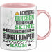 Bungee-Jumper Geschenk Tasse Lustiger Spruch Erheben Sie Sich Der Bungee-Jumper Betritt den Raum Rosa Trendation
