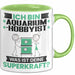 Aquarium-Hobbyist Tasse Geschenk für Aquarium-Hobbyist Geburtstag Lustiger Spruch Kaffee-Becher Was Ist Deine Superkraft Grün Trendation