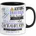 Skifahrerin Tasse Geschenk Lustiger Spruch Bitte Erheben Sie Sich Seine Majestät Die Skifahrerin Betritt Den Raum Schwarz Trendation