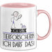 Geschenk für Tierforscherin Tasse Lustige Geschenkidee Geburtstag Ich Bin Tierforscherin Ich Darf Das Rosa Trendation