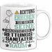 Rettungssanitäter Geschenk Tasse Lustiger Spruch Erheben Sie Sich Der Rettungssanitäter Betritt den Raum Weiß Trendation