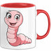Regenwurm Tasse Geschenk Lustige Geschenkidee Spruch Rot Trendation