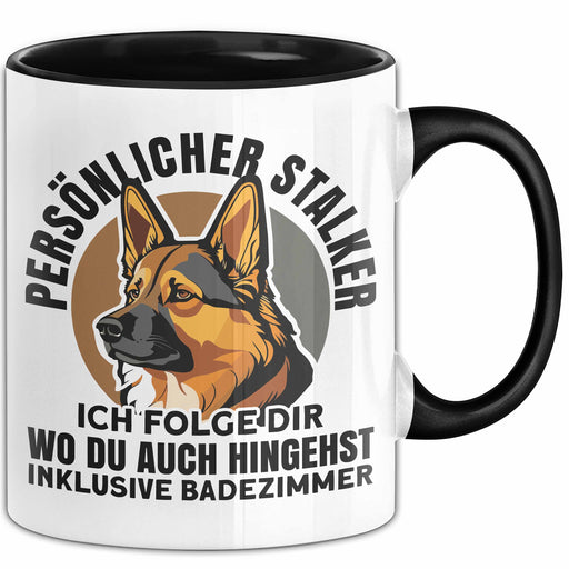 Deutscher Schäferhund Tasse Persönlicher Stalker Ich Folge Dir Wo Du Auch Hingehst Schäferhund-Besitzer Becher Trendation