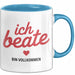 Beate Tasse Geschenk Ich Bin Vollkommen Beate Geschenkidee Geburtstag Blau Trendation