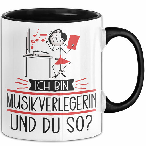 Musikverlegerin Tasse Geschenk Ich Bin Musikverlegerin Und Du So Geschenkidee Lustiger Spruch Becher Trendation