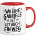 Gabriele Tasse Geschenk Wo Eine Gabriele Ist Ist Auch Ein Weg Geschenkidee Becher mit Name Rot Trendation
