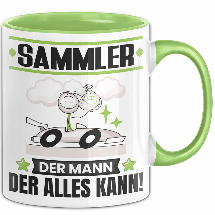 Sammler Tasse Geschenk für Sammler Der Mann Der Alles Kann Geschenkidee zum Geburtstag Grün Trendation