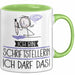 Geschenk für Schriftstellerin Tasse Lustige Geschenkidee Geburtstag Ich Bin Schriftstellerin Ich Darf Das Grün Trendation