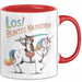 Sarkastische Katze Pferd Tasse Geschenk Buntes Nashorn Rot Trendation