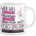Polo-Spielerin Tasse Geschenk Spruch Wer Will Schon Prinzessin Sein Wenn Man Auch Polo-Spielerin Sein Kann Weiß Trendation