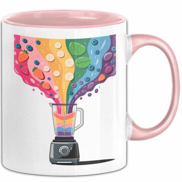 Smoothie Liebhaber Tasse Geschenkidee für Mixer Fan Rosa Trendation