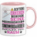Snowboarder Geschenk Tasse Lustiger Spruch Erheben Sie Sich Der Snowboarder Betritt den Raum Rosa Trendation