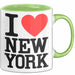 New York City USA Tasse Geschenk Lustige Geschenkidee Spruch Ich Liebe New York Grün Trendation