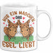 Esel-Liebhaberin Tasse Geschenk Mädchen Frauen Esel-Liebhaber Geschenkidee Becher Weiß Trendation