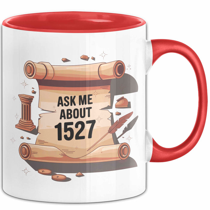 Geschichtsfan Tasse Geschenk Lustige Geschenkidee Spruch Für Geschichts Liebhaber Rot Trendation