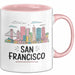 Francisco Kalifornien USA Tasse Geschenk Lustige Geschenkidee Spruch Rosa Trendation