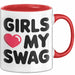 Sarkastische Jungs Sarkasmus Tasse Geschenk Lustige Geschenkidee Spruch Mädchen Lieben Meinen Swag Rot Trendation