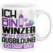 Winzer Ausbildung Tasse Geschenk Ich Bin Winzer In Der Ausbildung Ich Darf Das Geschenkidee Spruch Weiß Trendation