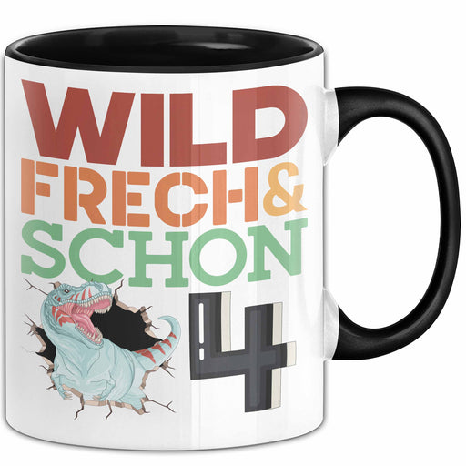4. Geburtstag Geschenk Tasse Becher Wild Frech Und Schon 4 Trendation