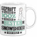 Snowshoer Geschenk Lustiger Spruch für Snowshoer Geschenkidee Bester Snowshoer Der Welt Weiß Trendation