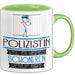 Polizistin Weil Es Keinen Schöneren Beruf Gibt Tasse Geschenk für Eine Polizistin Lustig Grün Trendation