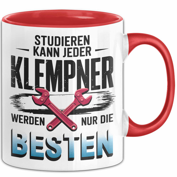 Klempner Tasse Geschenk Besten Werden Klempner Geschenkidee Rot Trendation