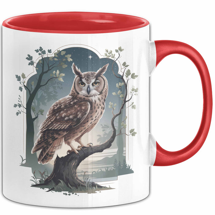 Vogelbeobachter Tasse Geschenkidee für Vogel Enthusiasten Rot Trendation